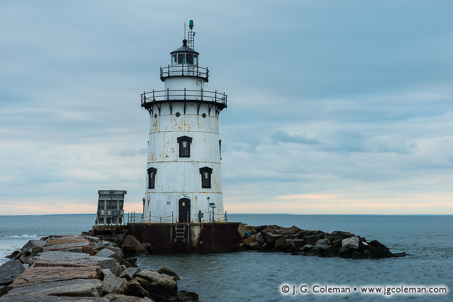 The Light at Saybrook Breakwater J. G. Coleman Photography